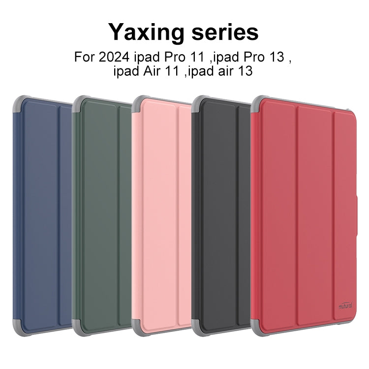 For iPad Air 11 2025 / 2024 Mutural PC Hybrid TPU Leather Smart Tablet Case(Dark Green) - free shipping - PMC TechLife - Order now!