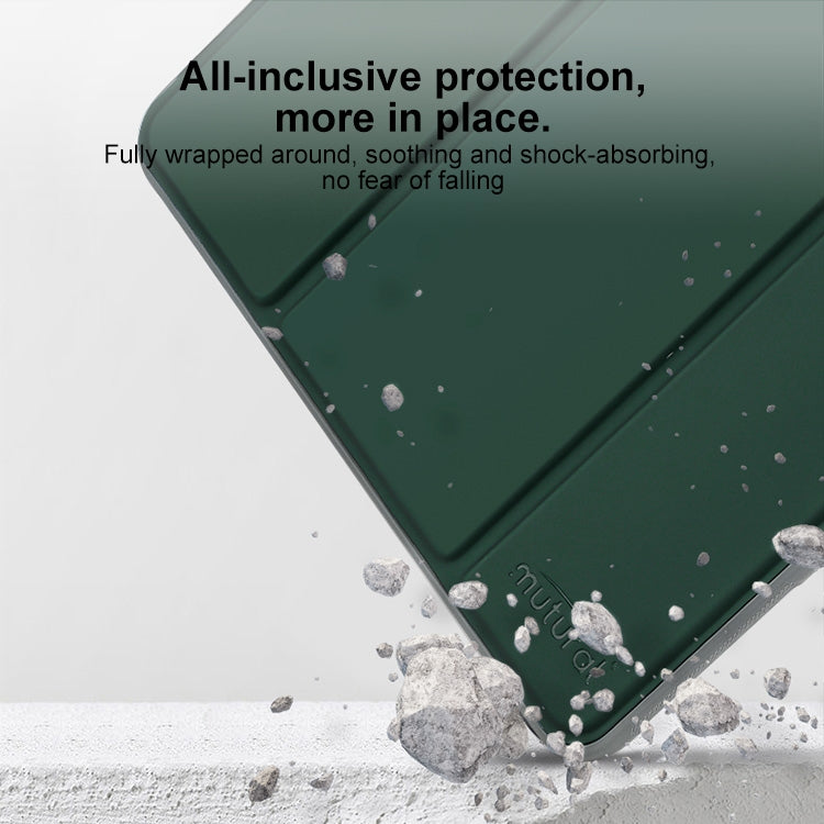 For iPad Air 11 2025 / 2024 Mutural PC Hybrid TPU Leather Smart Tablet Case(Dark Green) - free shipping - PMC TechLife - Order now!