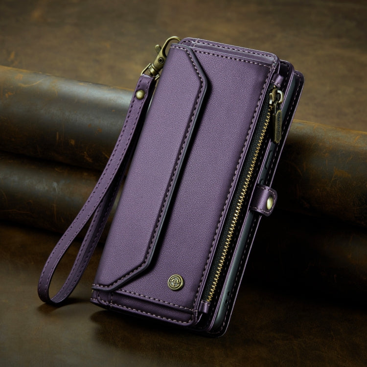 For Google Pixel 7a CaseMe C36 Card Slots Zipper Wallet RFID Anti-theft Leather Phone Case(Purple) - Google Cases by CaseMe | Online Shopping South Africa | PMC Jewellery | Buy Now Pay Later Mobicred