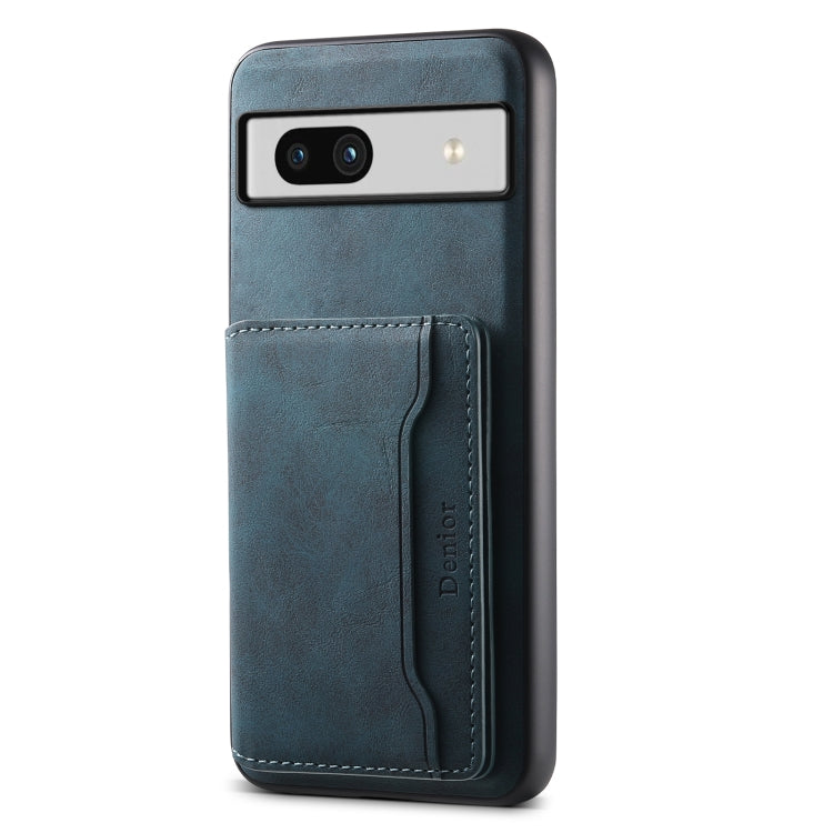 For Google Pixel 7a Denior D13 Retro Texture Leather MagSafe Card Bag Phone Case(Blue) - free shipping - PMC TechLife - Order now!