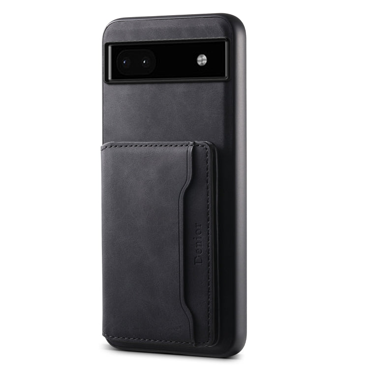 For Google Pixel 6a Denior D13 Retro Texture Leather MagSafe Card Bag Phone Case(Black) - free shipping - PMC TechLife - Order now!