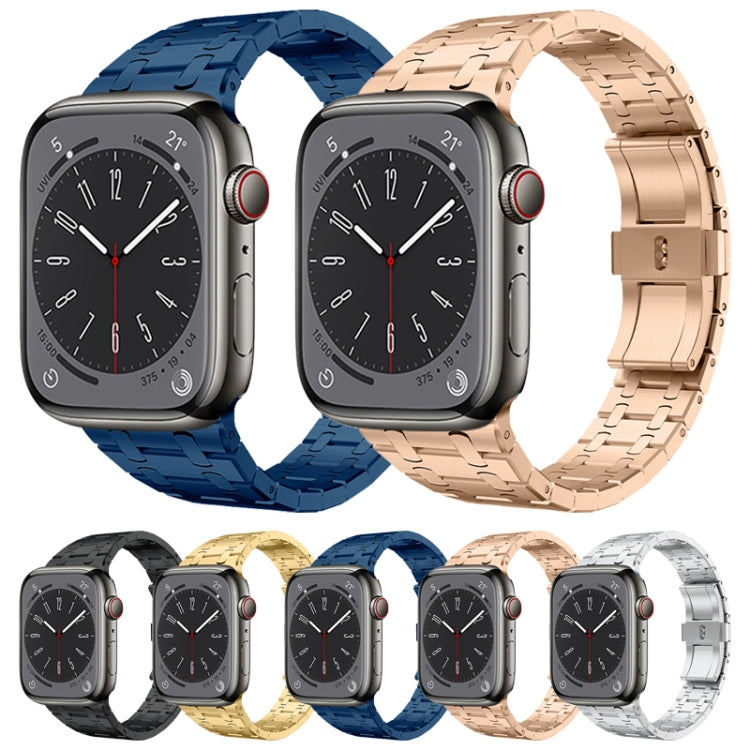 For Apple Watch 42mm PG94 Dual-link Modified Stainless Steel Watch Band(Gold) - free shipping - PMC TechLife - Order now!