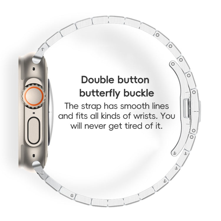 For Apple Watch Series 2 38mm PG94 Dual-link Modified Stainless Steel Watch Band(Silver) - free shipping - PMC TechLife - Order now!