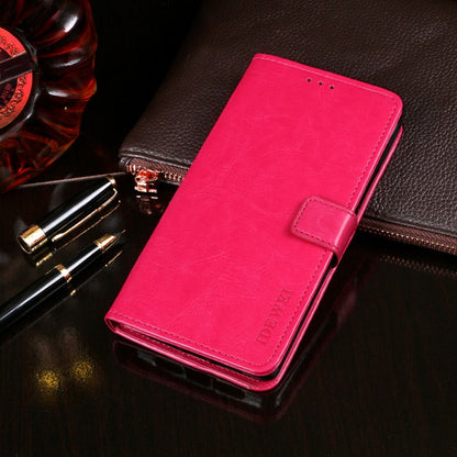 For Cubot P40 idewei Crazy Horse Texture Horizontal Flip Leather Case with Holder & Card Slots & Wallet(Rose Red) - More Brand by idewei | Online Shopping South Africa | PMC Jewellery | Buy Now Pay Later Mobicred