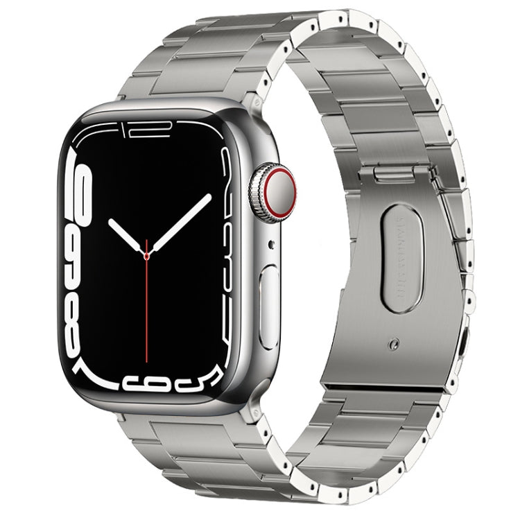 For Apple Watch Series 2 42mm PG63 Three-Bead Protrusion Titanium Metal Watch Band(Silver) - free shipping - PMC TechLife - Order now!
