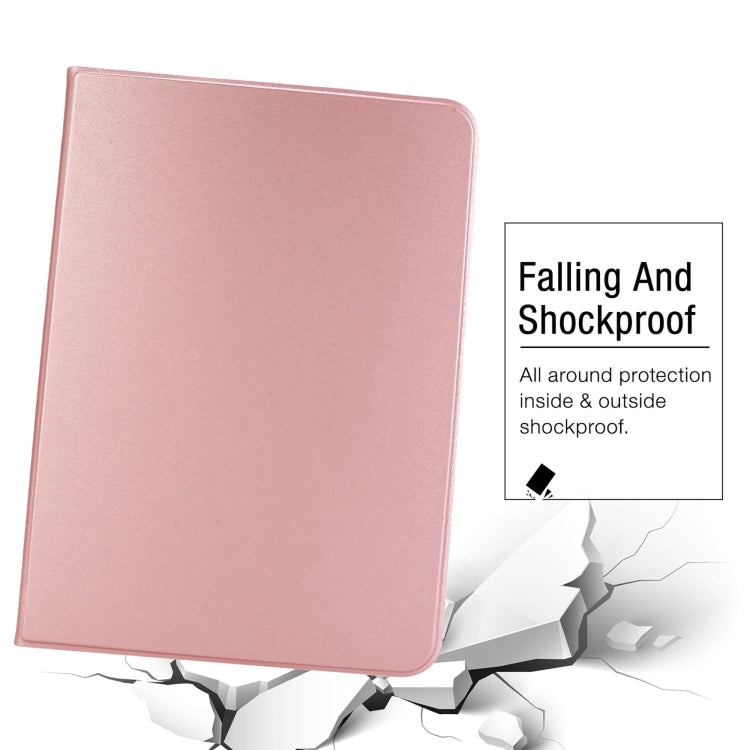 For iPad Air 11 2025 / 2024 Stretch Voltage Plain Leather Smart Tablet Case(Rose Gold) - iPad Air 11 2025 / 2024 Cases by PMC TechLife | Online Shopping South Africa | PMC TechLife | Buy Now Pay Later Mobicred