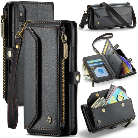 For iPhone XS / X CaseMe C36 Card Slots Zipper Wallet RFID Anti-theft Leather Phone Case(Black) - More iPhone Cases by CaseMe | Online Shopping South Africa | PMC Jewellery | Buy Now Pay Later Mobicred