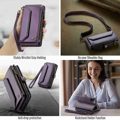 For iPhone 11 Pro CaseMe C36 Card Slots Zipper Wallet RFID Anti-theft Leather Phone Case(Purple) - iPhone 11 Pro Cases by CaseMe | Online Shopping South Africa | PMC Jewellery | Buy Now Pay Later Mobicred