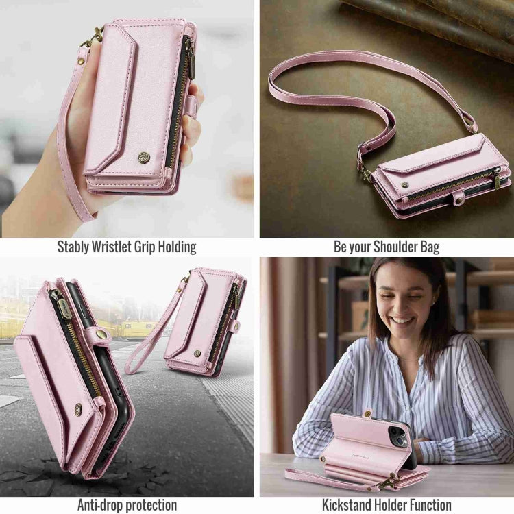 For iPhone 11 Pro CaseMe C36 Card Slots Zipper Wallet RFID Anti-theft Leather Phone Case(Pink) - iPhone 11 Pro Cases by CaseMe | Online Shopping South Africa | PMC Jewellery | Buy Now Pay Later Mobicred