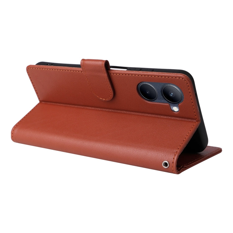 For Realme C33 Multifunctional Horizontal Flip Leather Phone Case with Three Card Slot(Brown) - Realme Cases by PMC Jewellery | Online Shopping South Africa | PMC Jewellery | Buy Now Pay Later Mobicred