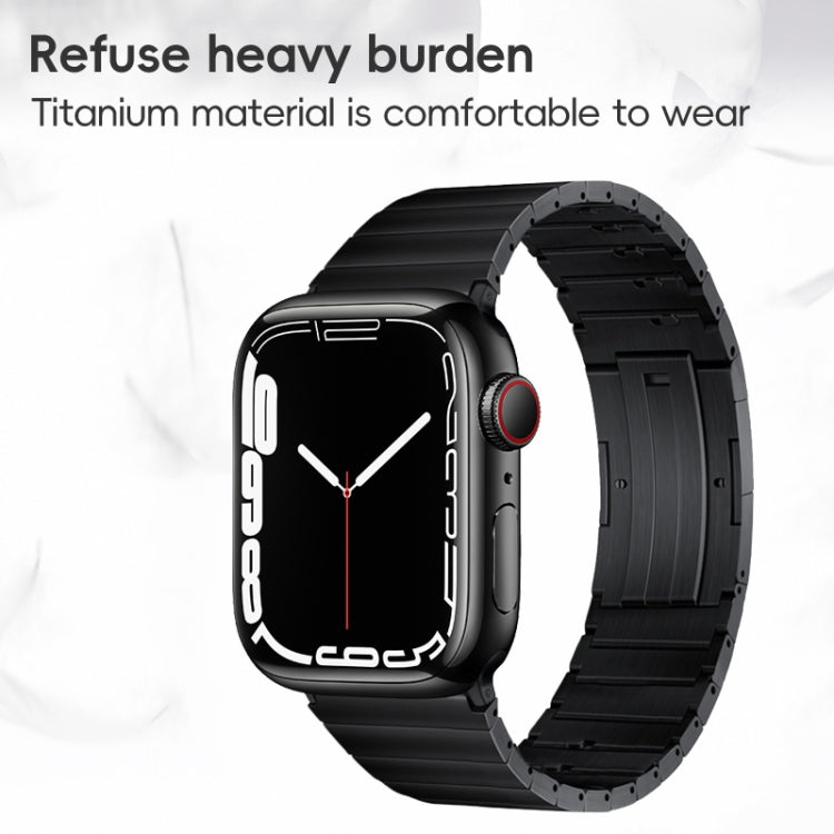 For Apple Watch Series 4 44mm PG65 Single Bead Bamboo Joint Spring Bars Titanium Metal Watch Band(Graphite Black) - free shipping - PMc TechLife - Order now!
