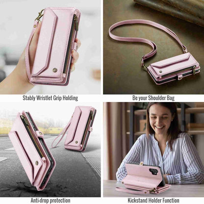 For Samsung Galaxy A13 5G / 4G CaseMe C36 Card Slots Zipper Wallet RFID Anti-theft Leather Phone Case(Pink) - Galaxy Phone Cases by CaseMe | Online Shopping South Africa | PMC Jewellery | Buy Now Pay Later Mobicred