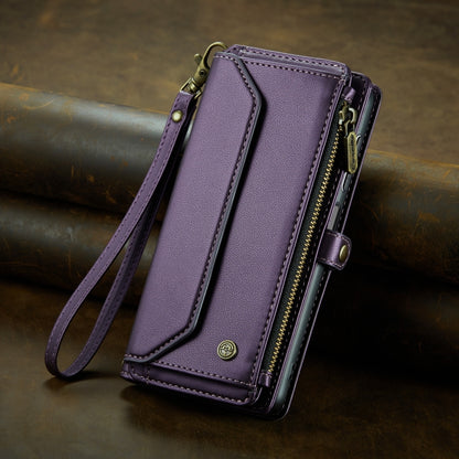 For Samsung Galaxy A14 5G / 4G CaseMe C36 Card Slots Zipper Wallet RFID Anti-theft Leather Phone Case(Purple) - Galaxy Phone Cases by CaseMe | Online Shopping South Africa | PMC Jewellery | Buy Now Pay Later Mobicred