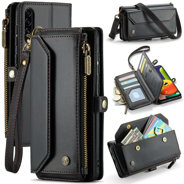 For Samsung Galaxy A30s / A50s / A50 CaseMe C36 Card Slots Zipper Wallet RFID Anti-theft Leather Phone Case(Black) - Galaxy Phone Cases by CaseMe | Online Shopping South Africa | PMC Jewellery | Buy Now Pay Later Mobicred