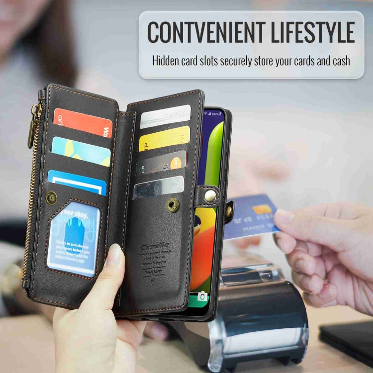 For Samsung Galaxy A30s / A50s / A50 CaseMe C36 Card Slots Zipper Wallet RFID Anti-theft Leather Phone Case(Black) - Galaxy Phone Cases by CaseMe | Online Shopping South Africa | PMC Jewellery | Buy Now Pay Later Mobicred