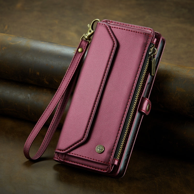 For Samsung Galaxy A35 5G CaseMe C36 Card Slots Zipper Wallet RFID Anti-theft Leather Phone Case(Wine Red) - Galaxy Phone Cases by CaseMe | Online Shopping South Africa | PMC Jewellery | Buy Now Pay Later Mobicred