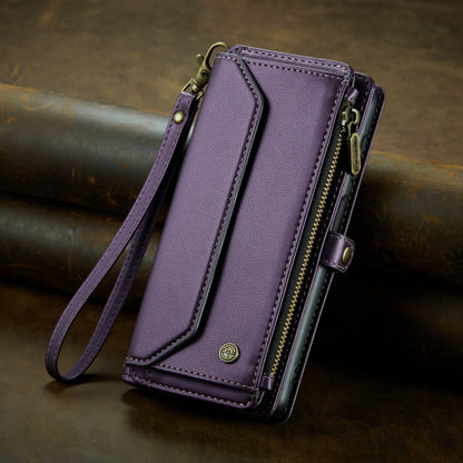 For Samsung Galaxy A51 4G CaseMe C36 Card Slots Zipper Wallet RFID Anti-theft Leather Phone Case(Purple) - Galaxy Phone Cases by CaseMe | Online Shopping South Africa | PMC Jewellery | Buy Now Pay Later Mobicred