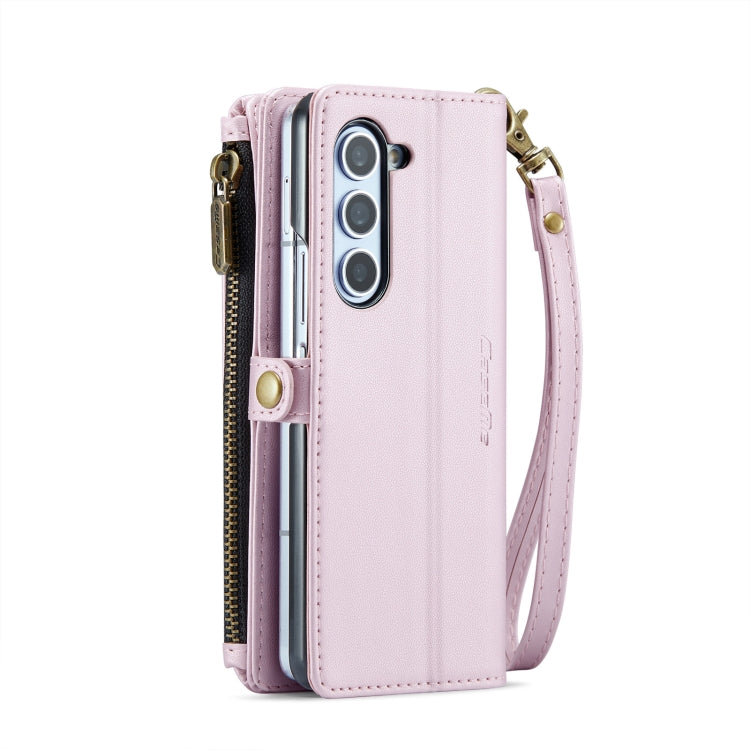 For Samsung Galaxy Z Fold6 5G CaseMe C36 Card Slots Zipper Wallet RFID Anti-theft Leather Phone Case(Pink) - Galaxy Z Fold6 5G Cases by CaseMe | Online Shopping South Africa | PMC Jewellery | Buy Now Pay Later Mobicred