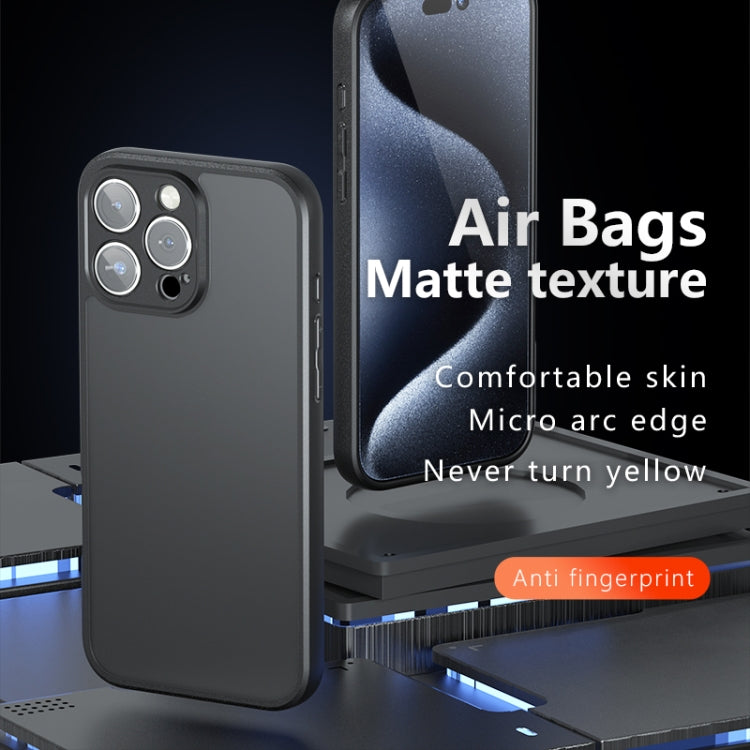 For iPhone 16 Pro Max Armor Precise Hole PC Hybrid TPU Phone Case(Frosted Black) - iPhone 16 Pro Max Cases by PMC TechLife | Online Shopping South Africa | PMC TechLife | Buy Now Pay Later Mobicred