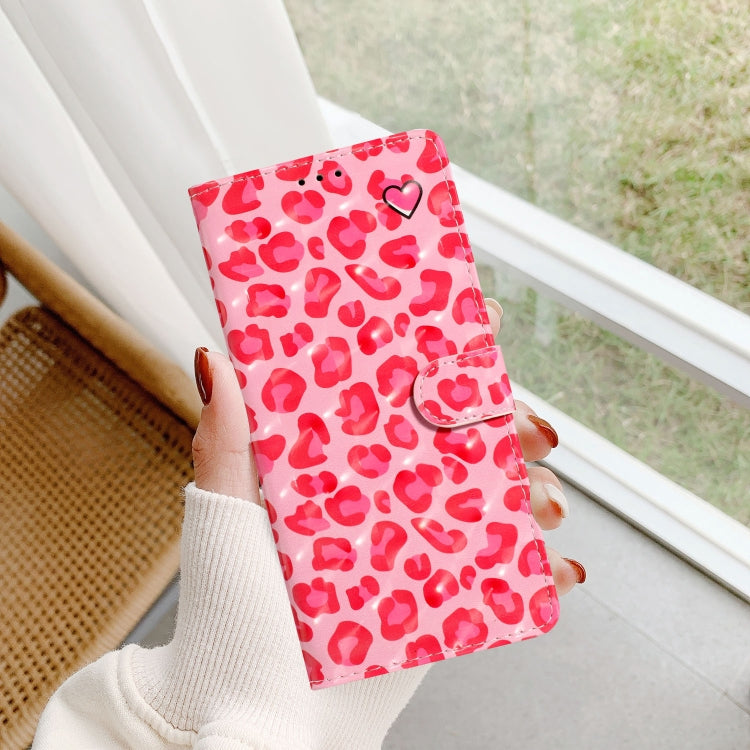 For Motorola Moto G Play 2024 3D Pattern Leather Phone Case(Pink Leopard Print) - Motorola Cases by PMC Jewellery | Online Shopping South Africa | PMC Jewellery | Buy Now Pay Later Mobicred