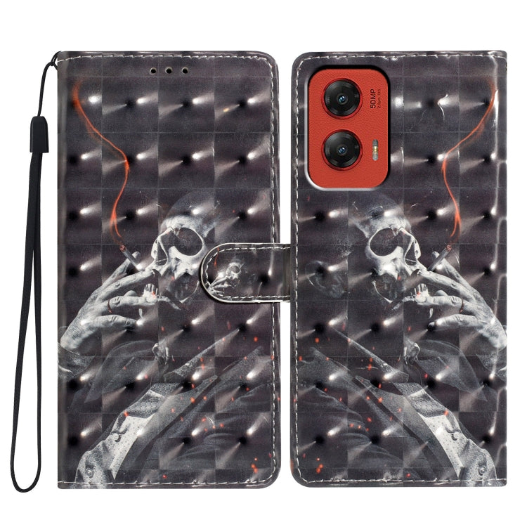 For Motorola Moto G Stylus 5G 2024 3D Pattern Leather Phone Case(Skull) - free shipping - PMC Jewellery - Order now!