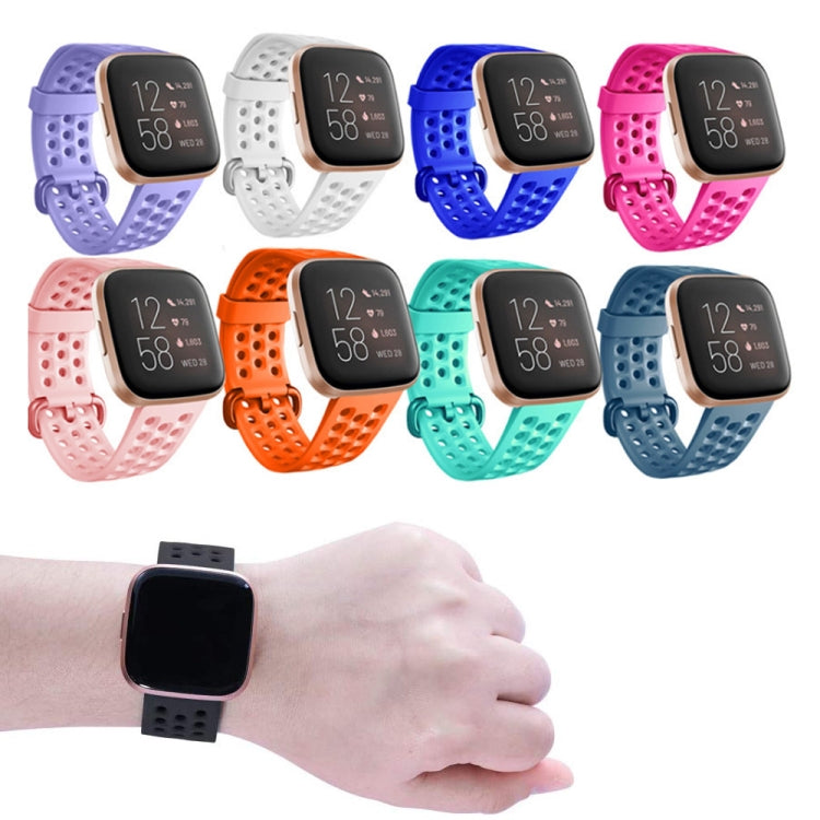For Fitbit Versa 2 Breathable Silicone Watch Band, Size: Small(Black) - free shipping - PMc TechLife - Order now!