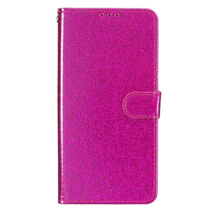 For iPhone 16 Pro Glitter Powder Flip Leather Phone Case(Rose Red) - iPhone 16 Pro Cases by PMC Jewellery | Online Shopping South Africa | PMC Jewellery | Buy Now Pay Later Mobicred