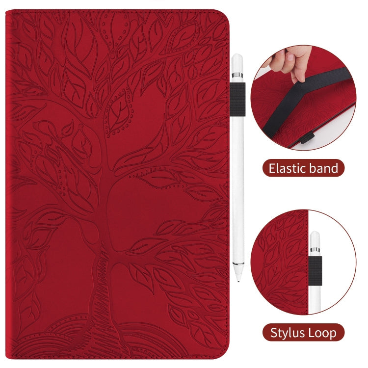 For iPad Pro 11 2024 Tree Life Series Embossed Smart Leather Tablet Case(Red) - iPad Pro 11 2024 Cases by PMC TechLife | Online Shopping South Africa | PMC TechLife | Buy Now Pay Later Mobicred