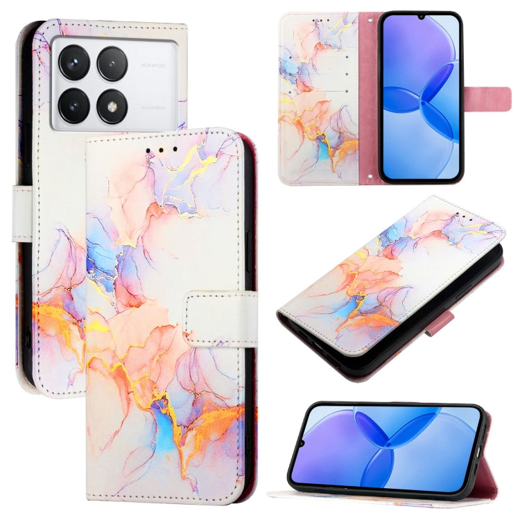 For Xiaomi Redmi K70 / K70 Pro PT003 Marble Pattern Flip Leather Phone Case(Galaxy Marble White) - K70 Cases by PMC Jewellery | Online Shopping South Africa | PMC Jewellery | Buy Now Pay Later Mobicred