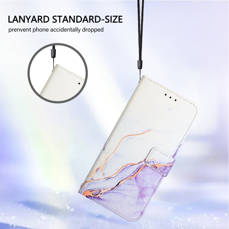 For Xiaomi Redmi K70 / K70 Pro PT003 Marble Pattern Flip Leather Phone Case(White Purple) - K70 Cases by PMC Jewellery | Online Shopping South Africa | PMC Jewellery | Buy Now Pay Later Mobicred