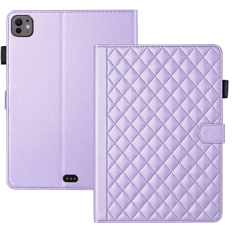 For iPad Pro 11 2024 Rhombus Lattice Leather Smart Tablet Case(Purple) - iPad Pro 11 2024 Cases by PMC Jewellery | Online Shopping South Africa | PMC Jewellery | Buy Now Pay Later Mobicred