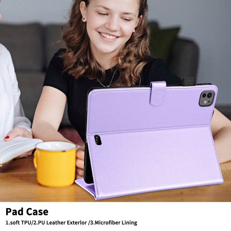 For iPad Pro 11 2024 Rhombus Lattice Leather Smart Tablet Case(Purple) - iPad Pro 11 2024 Cases by PMC Jewellery | Online Shopping South Africa | PMC Jewellery | Buy Now Pay Later Mobicred