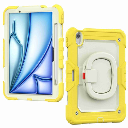 For iPad Air 11 2024 Handle Silicone Hydric PC Tablet Case with Shoulder Strap(Yellow) - iPad Air 11 2024 Cases by PMC Jewellery | Online Shopping South Africa | PMC Jewellery | Buy Now Pay Later Mobicred
