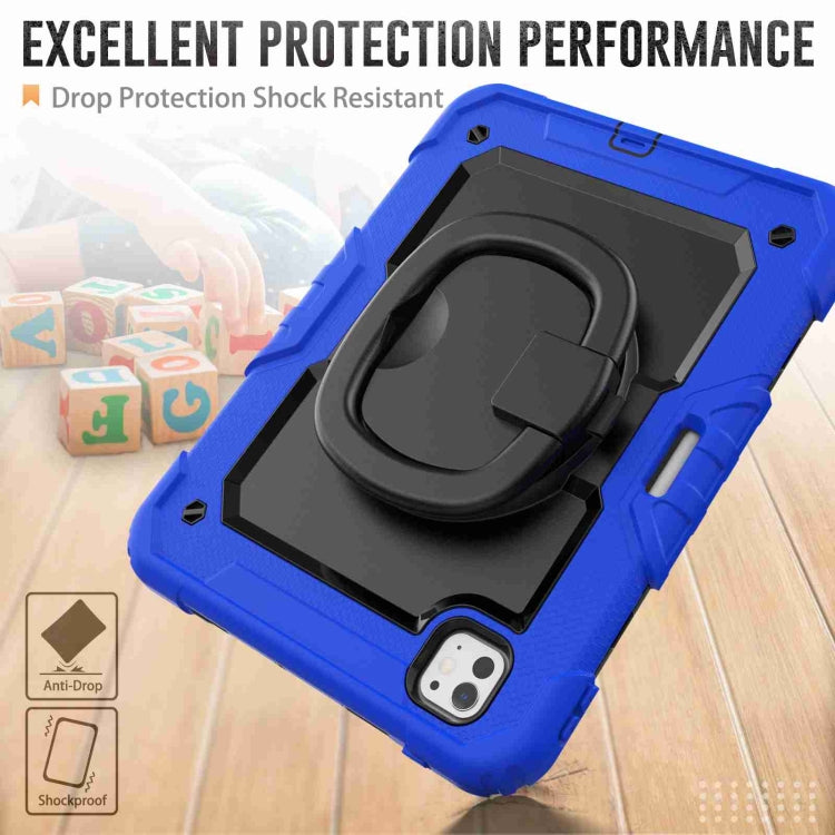 For iPad Pro 11 2024 Handle Silicone Hydric PC Tablet Case with Shoulder Strap(Dark Blue) - iPad Pro 11 2024 Cases by PMC TechLife | Online Shopping South Africa | PMC TechLife | Buy Now Pay Later Mobicred
