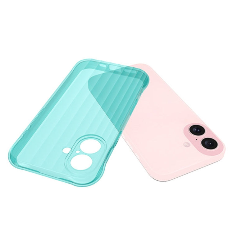 For iPhone 16 Water Ripple Fine Hole TPU Phone Case(Light Blue) - iPhone 16 Cases by PMC TechLife | Online Shopping South Africa | PMC TechLife | Buy Now Pay Later Mobicred