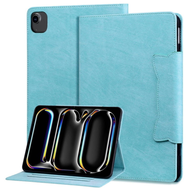 For iPad Air 13 2024 Cat Buckle Leather Smart Tablet Case(Sky Blue) - iPad Air 13 2024 Cases by PMC TechLife | Online Shopping South Africa | PMC TechLife | Buy Now Pay Later Mobicred