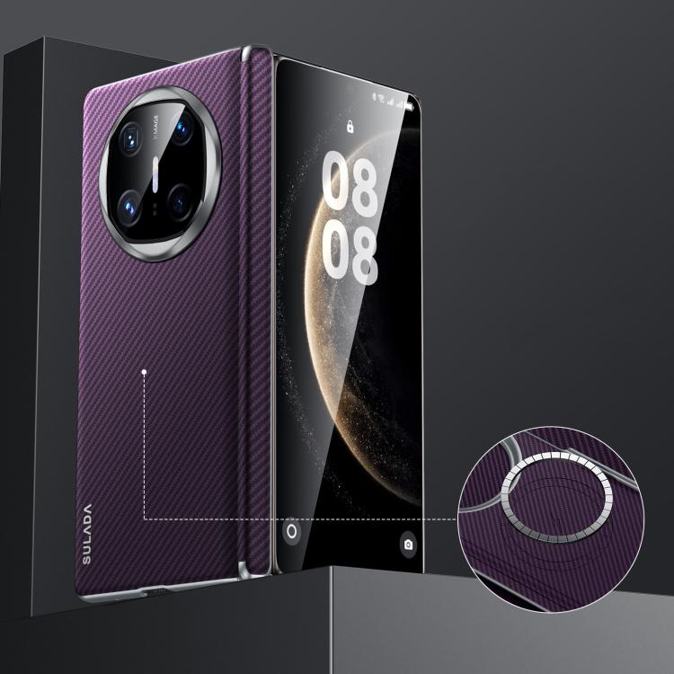 For Huawei Mate X6 SULADA 600D Kevlar Texture PC Shockproof Phone Case(Purple) - free shipping - PMC TechLife - Order now!