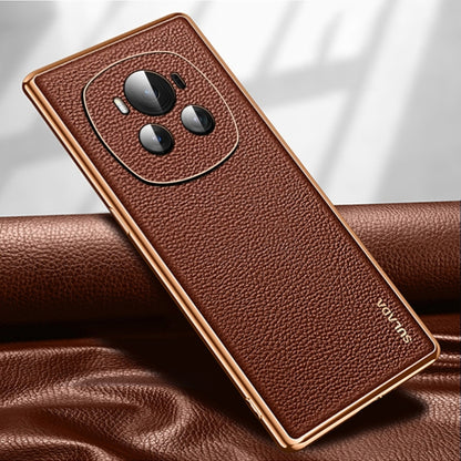 For Honor Magic6 SULADA TPU + Litchi Texture Leather Phone Case(Brown) - Honor Cases by SULADA | Online Shopping South Africa | PMC Jewellery | Buy Now Pay Later Mobicred