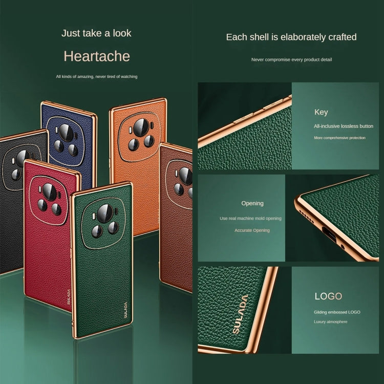 For Honor Magic6 SULADA TPU + Litchi Texture Leather Phone Case(Green) - free shipping - PMC Jewellery - Order now!