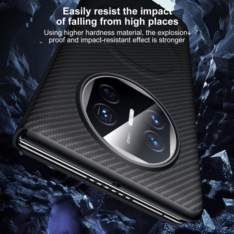 For Huawei Mate X6 SULADA Kevlar 600D Texture Smart Window Leather Phone Case(Blue) - Huawei Cases by SULADA | Online Shopping South Africa | PMC TechLife | Buy Now Pay Later Mobicred