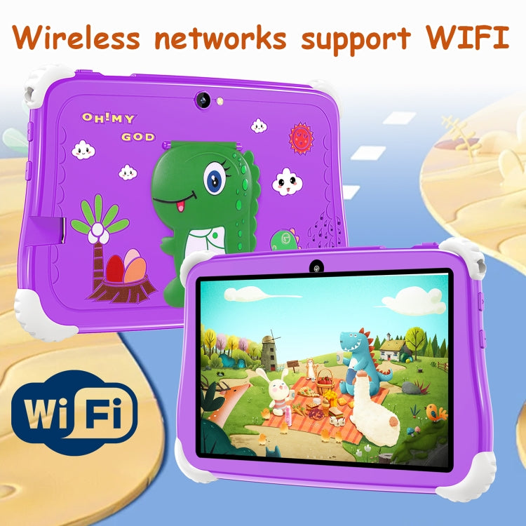 C75 Dinosaur 7 inch WiFi Kids Tablet PC, 2GB+16GB, Android 7.1 MT6735 Octa Core CPU(Purple) -  by PMC Jewellery | Online Shopping South Africa | PMC Jewellery | Buy Now Pay Later Mobicred