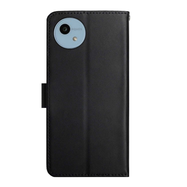 For Sharp Aquos Wish 4 Genuine Leather Fingerprint-proof Flip Phone Case(Black) - More Brand by PMC TechLife | Online Shopping South Africa | PMC TechLife | Buy Now Pay Later Mobicred