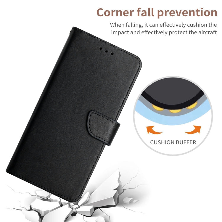 For Sharp Aquos Wish 4 Genuine Leather Fingerprint-proof Flip Phone Case(Black) - More Brand by PMC TechLife | Online Shopping South Africa | PMC TechLife | Buy Now Pay Later Mobicred