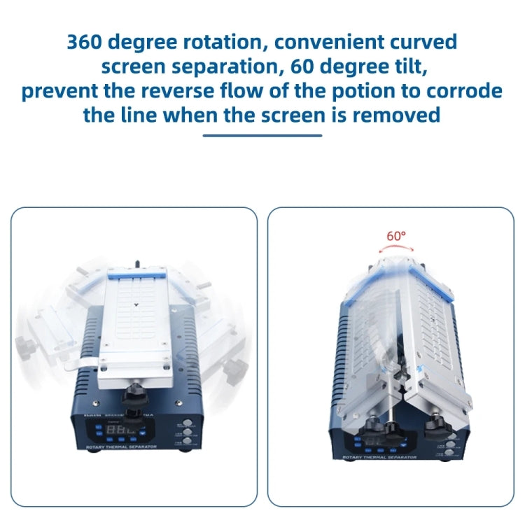 Kaisi 946 Max Double Vacuum Pumps LCD Separator Rotating Thermal Machine, UK Plug - Separation Equipment by Kaisi | Online Shopping South Africa | PMC Jewellery | Buy Now Pay Later Mobicred