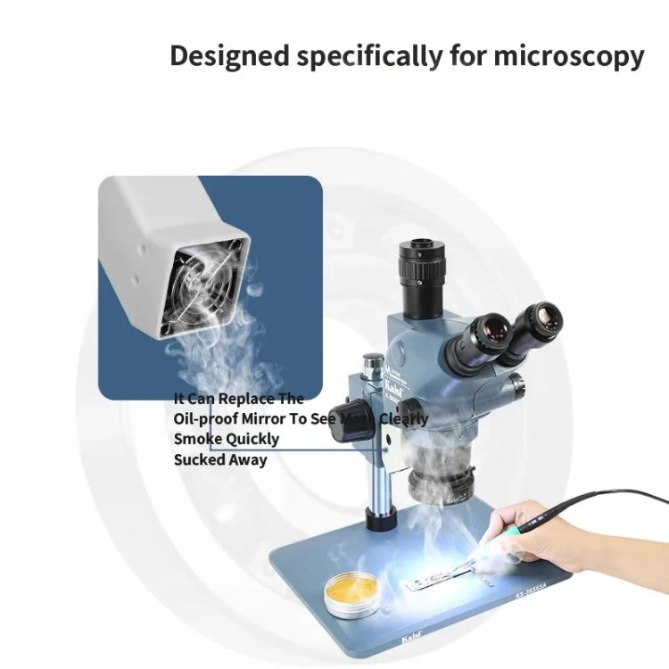 Kaisi MaT Adjustable Angles Smoke Exhaust Fan Suitable for 6565 / 7045 / 7050 Series Microscopes - Microscope Magnifier Series by Kaisi | Online Shopping South Africa | PMC Jewellery | Buy Now Pay Later Mobicred