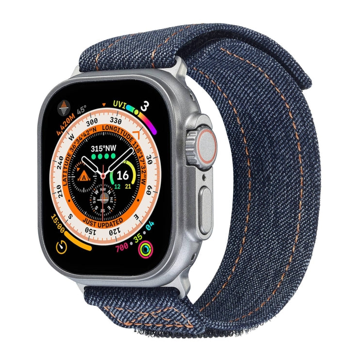 For Apple Watch Ultra 2 49mm Cowboy Nylon Hook and Loop Fastener Watch Band(Grey) - Watch Bands by PMC Jewellery | Online Shopping South Africa | PMC Jewellery | Buy Now Pay Later Mobicred