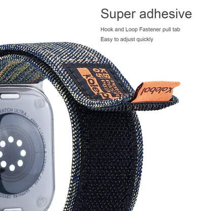 For Apple Watch Ultra 2 49mm Cowboy Nylon Hook and Loop Fastener Watch Band(Apricot) - Watch Bands by PMC Jewellery | Online Shopping South Africa | PMC Jewellery | Buy Now Pay Later Mobicred