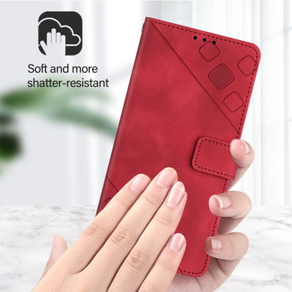 For Blackview A52 Skin Feel Embossed Leather Phone Case(Red) - More Brand by PMC Jewellery | Online Shopping South Africa | PMC Jewellery | Buy Now Pay Later Mobicred