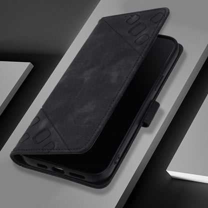 For Blackview A53 Skin Feel Embossed Leather Phone Case(Black) - More Brand by PMC Jewellery | Online Shopping South Africa | PMC Jewellery | Buy Now Pay Later Mobicred