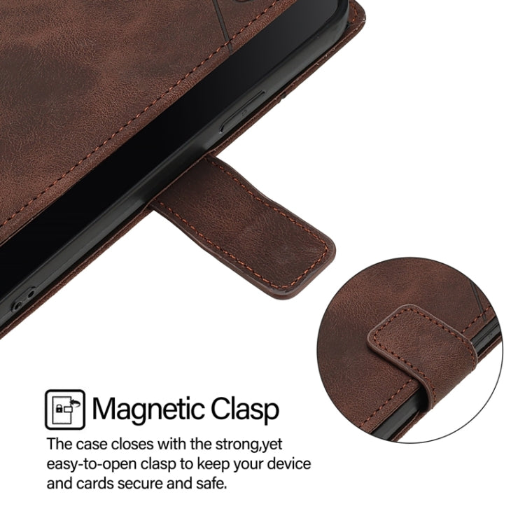 For Blackview A53 Skin Feel Embossed Leather Phone Case(Brown) - More Brand by PMC Jewellery | Online Shopping South Africa | PMC Jewellery | Buy Now Pay Later Mobicred